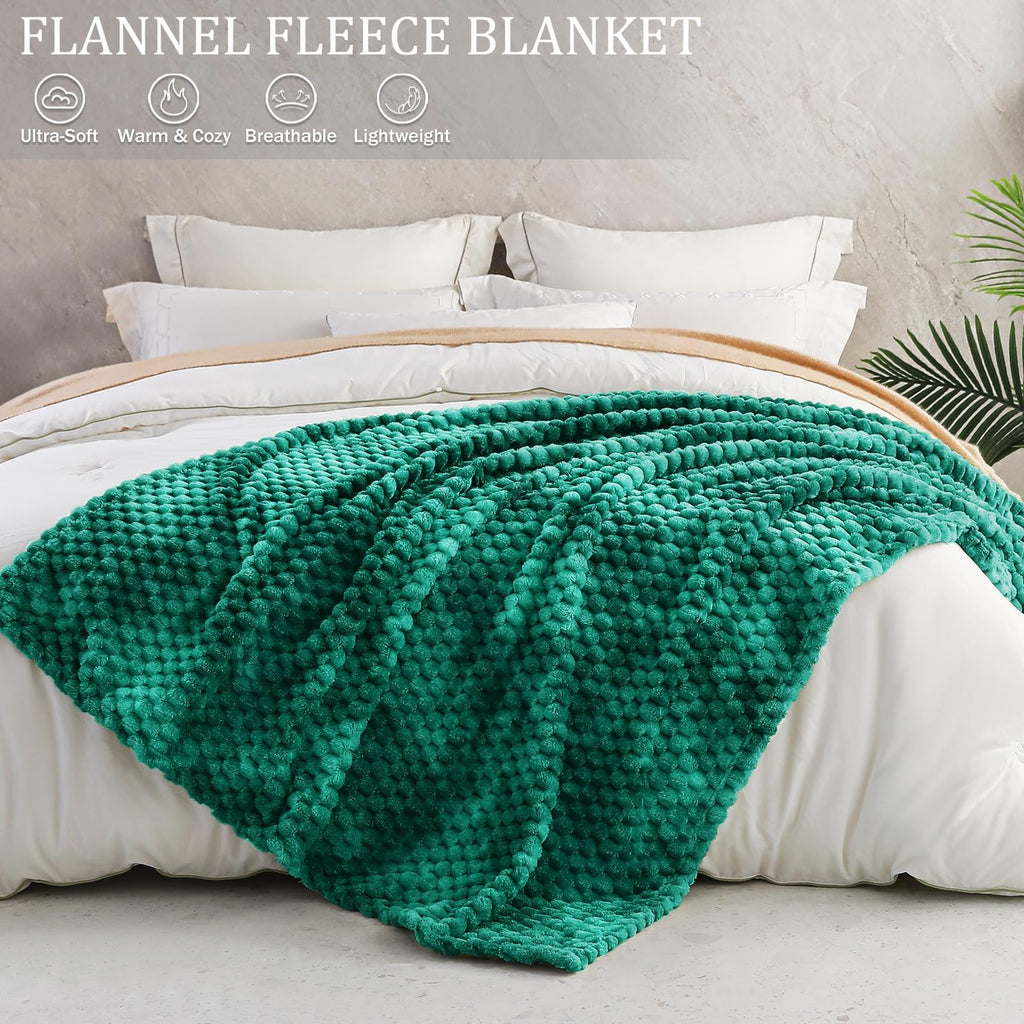 Exclusivo Mezcla 3D Fleece Twin Size Blanket for Bed, Tie-dye Teal