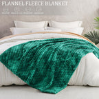 Exclusivo Mezcla 3D Fleece Twin Size Blanket for Bed, Tie-dye Teal