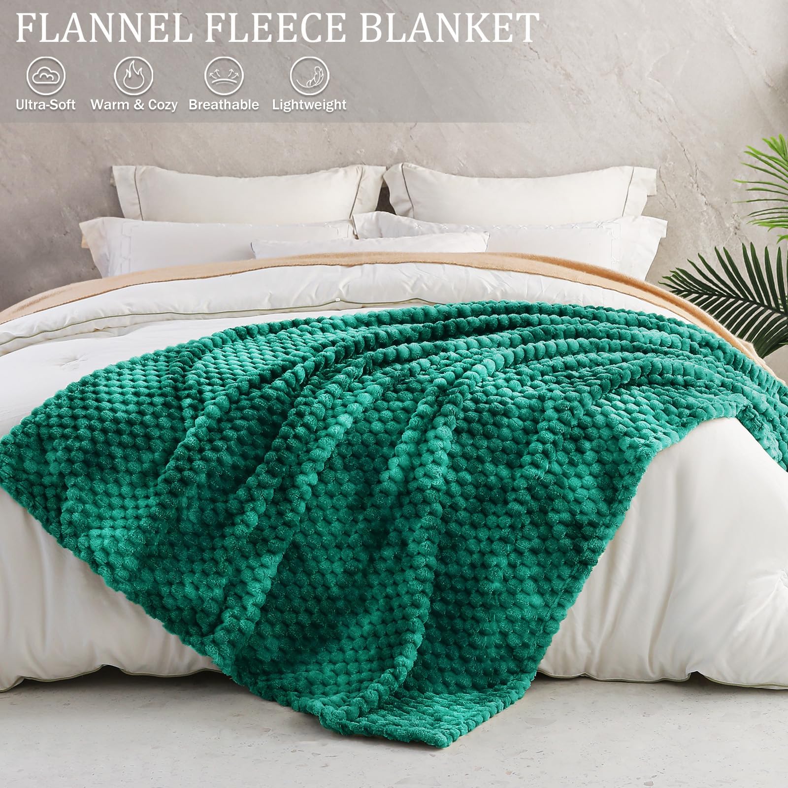 Exclusivo Mezcla 3D Fleece Twin Size Blanket for Bed, Tie-dye Teal