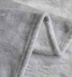 TASTHROW Large Flannel Fleece Throw Blanket, 50×70 Inch - Cozy Lightweight Thick Blanket - All Seasons Suitable for Women, Men and Kids (Two Pack, Light Grey)