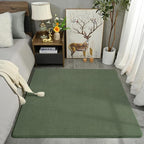 Amearea 5x5 Square Area Rugs for Bedroom Living Room, Sage Green Thickened Memory Foam Rug, Fluffy Indoor Washable Rugs Non Slip Minimalist Carpet for Kids Boys Girls Dorm Nursery Room Decor