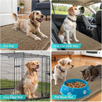 OLANLY Dog Door Mat for Muddy Paws 34x21, Absorbs Moisture and Dirt, Absorbent Non-Slip Washable Doormat, Quick Dry Chenille Mud Mat for Dogs, Entry Indoor Entryway Carpet for Inside Floor, Tan