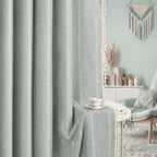 XOGUIBO Teal 100% Boho Blackout Curtains 96 Inch 2 Panels with Tassels