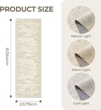 Kitchen Runner Rug Non Slip - 2.5 x 8 Runners for Hallways, Entryway, Bedroom, Washable Runner Rugs for Bathroom, Laundry Room, Low Pile Soft Vintage Area Rug(2.5'x8', Beige/Ivory)