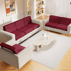 hyha Waterproof Couch Cushion Covers for Pets, Non Slip Sofa Seat Cover for Dogs Washable, Soft Thick Stretch Jacquard Fabric, Sofa Slipcovers with Elastic Bottom (1 Piece for Medium, Wine Red)