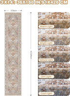 Restydon 3x14 Long Runner Rugs for Hallway Vintage Washable Rug, Orange
