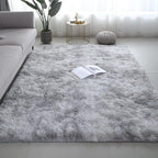 Shag Area Rugs for Bedroom Living Room,6X9 Ultra Soft Fluffy Area Rugs for Dorm, Indoor Carpet Nursery Rugs for Kids Room Home Decor,Tie-Dye Grey