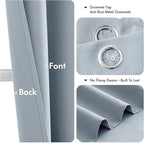 MIULEE Light Blue Blackout Curtains for Bedroom Living Room 84 Inches Long 2 Panels, Thermal Insulated Room Darkening Drapes Solid Grommet Noise Reduction Light Blocking Window Treatments 40x84 Inch
