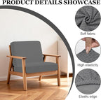 4Pcs Patio Stretch Cushion Covers,Outdoor Sofa Replacement Cover Slipcovers for Patio Furniture Cushion Covers, Washable Reusable Furniture Protector