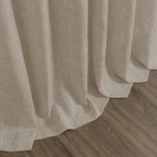 Nanspring Cobblestone Linen Curtains 80 Inch Length for Living Room Light Filtering Semi Sheer Curtain Back Tab Modern Farmhouse Decor Elegant Drapes for Bedroom Dinner Room 52x80, 2 Panels