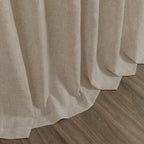 Cobblestone Linen Curtains for Living Room 126 Inches Long Light Filtering Semi Sheer Curtain Back Tab Modern Farmhouse Decor Elegant Drapes Floor to Ceiling High Window for Bedroom 52x126, 2 Panels