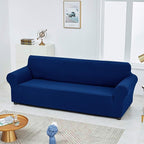 Joccun Stretch Loveseat Couch Cover, 1-Piece Sofa Cover for 2 Cushion Couch Spandex Jacquard Washable Furniture Protector Cover for Living Room,Kids,Pets（Loveseat,Classic Blue）