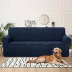 U-NICE HOME 4 Seater Stretch Couch Cover Sofa Cover Washable Sofa Slipcover Furniture Protector for 3 Cushion Couch Sofa Pet Friendly, Navy