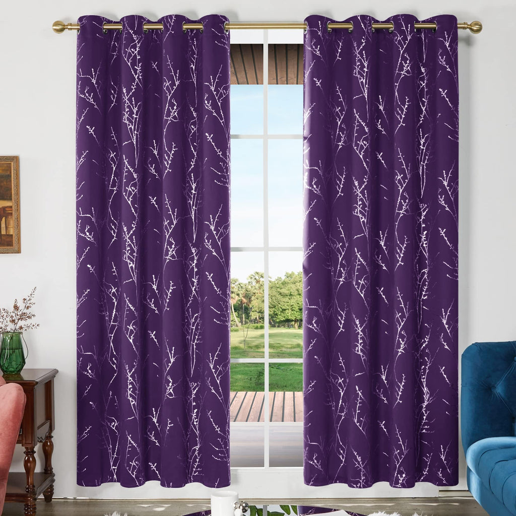 Deconovo Living Room Curtains 95 Inches Long, Blackout Curtains for Bedroom