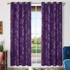 Deconovo Living Room Curtains 95 Inches Long, Blackout Curtains for Bedroom