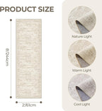 Rug Runners for Hallways Non Slip - 2x8 Runner Rug for Bedroom, Washable Runner with Rubber Backing, Soft Low-Pile Carpet for Kitchen, Laundry, Bathroom (2'x8', Beige/Ivory)