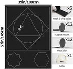 BKSAI 100% Blackout Curtains for Bedroom, Magnetic Portable Blackout Shades for Travel, Black Out Window Cover No Drill Cuttable for Bedroom, Nursery, Media Room, RV, 39x57 inch