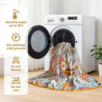 MSGKV Boho Throw Blanket 90"x90" Floral Cotton Blanket for Bed Spring Breathable Lightweight Farmhouse Queen Blankets Home Decor Muslin All Seasons