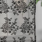 YJ YANJUN Vintage Lace Curtains 24 inch Length Set of 2 Victorian Gothic Short Half Curtains for Kitchen Bathroom RV Light Filtering Small Window Drapes Halloween Goth Dark Room Decor 26 x 24 Black