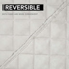 Easy-Going Oversized Recliner Cover Reversible Couch Cover Sofa Cover for Living Room Water Resistant Furniture Protector with Elastic Straps for Pets Dog (Oversized Recliner, Ivory/Ivory)