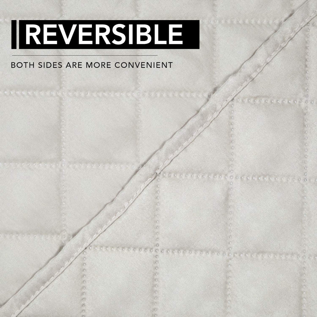 Easy-Going Reversible Couch Cover, Oversized Recliner, Ivory/Ivory