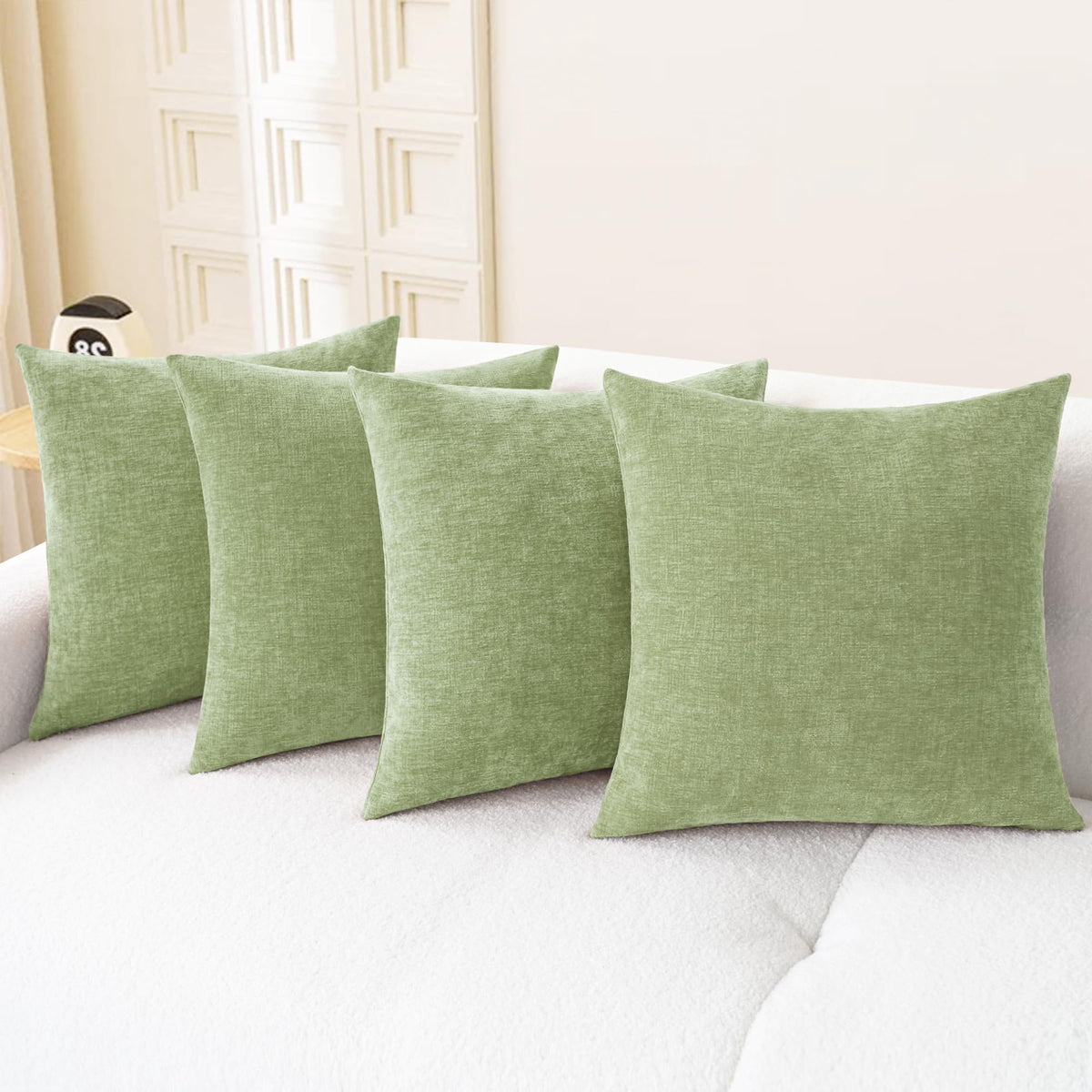 CaliTime Decorative Couch Throw Pillow Covers 18 X 18 Inches Baby Blue