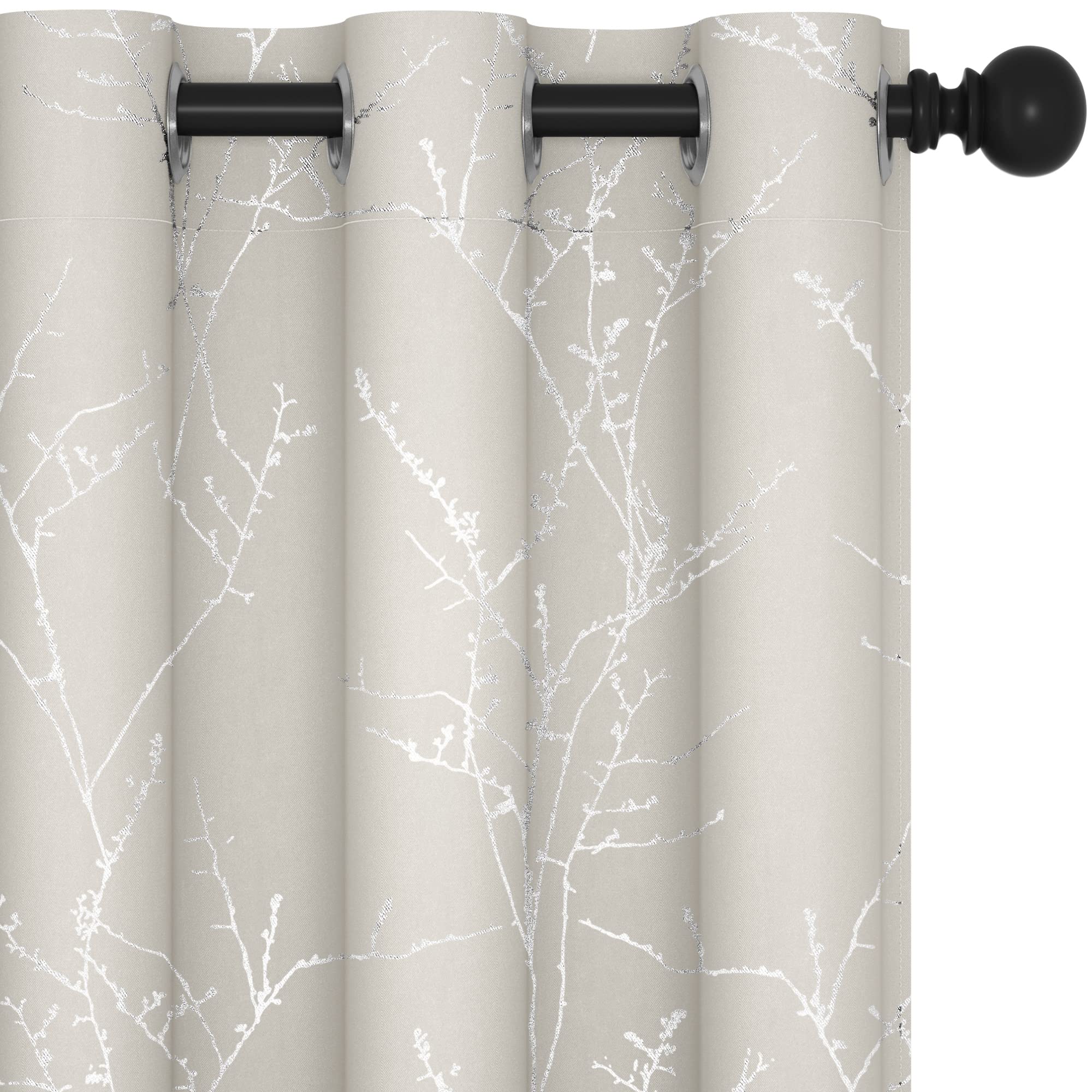 Deconovo Living Room Curtains 72 Inches Long, Blackout Curtains for Bedroom