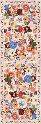 Rug for Hallways Kitchen Rug 3x7, Non Slip Washable Rugs with Rubber Backing Soft Floral Carpet Runner for Hallways, Kitchen, Laundry, Bedroom, Bathroom(3 x 7, Beige Garden)