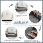 MYSKY HOME Couch Covers for Sofa, Dog Couch Cover Protector, Dark Grey Lines Sofa Covers for Sectional L Shape, Pets Couch Throw Cover Washable Durable Large Couch Cover for Dogs, Cats, 71"X134"