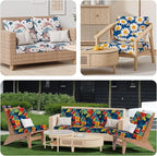 8Pcs Stretch Patio Cushion Covers, Outdoor Couch & Sofa Replacement Slipcovers for Patio Furniture Cushion Covers, Washable Reusable Furniture Protector