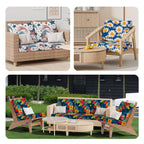 8Pcs Outdoor Cushion Covers, Stretch Patio Furniture Couch Chair Slipcovers