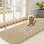 OLANLY Dog Door Mat for Muddy Paws 59x20, Super Absorbent Chenille Mud Mat