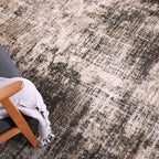 IOHOUZE Abstract Runner Rug 3x14 Ft Washable Runners for Hallways, Non Slip Kitchen Runner Printed Faux Wool Entryway Runner Indoor, Modern Abstract Floor Carpet for Hall Stair, Brown/Rust