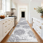 HEBE Hallway Runner Rug 3'x20' Washable Vintage Distressed Area Rugs Non Slip Laundry Rug Runner Boho Floor Carpet Runners for Hallways Entryway Laundry Room Kitchen Bathroom