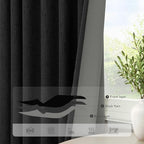 Pitalk Black Out Curtains 108 Inch Long 2 Panels Gothic Elegant Modern Linen Textured Drapes for Living Room Darkening Summer Heat Winter Cold Blocking 100% Blackout Curtain Window 108 Length Back Tab