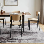 Toneed Abstract Area Rug Modern Washable Rug Soft Non Slip Rug Low Pile for Bedroom Living Room Dining Room Slate Grey 4x6 Feet