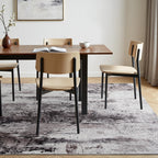 Toneed Abstract Area Rug Modern Washable Rug Soft Non Slip Rug Low Pile for Bedroom Living Room Dining Room Coffee Brown 5x7 Feet