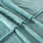 TASTHROW Large Flannel Fleece Throw Blanket, 50×70 Inch - Cozy Lightweight Thick Blanket - All Seasons Suitable for Women, Men and Kids (Bluishgreen)