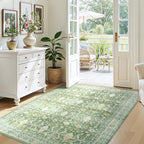 3x5 Area Rugs for Entryway, Non-Slip Washable Rug for Kitchen, Light Green
