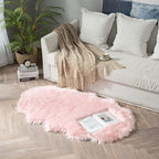 MIULEE Luxury Super Soft Fluffy Area Rug Faux Fur Sheepskin Rug Decorative Plush Shaggy Carpet for Bedside Sofa Floor Nursery 3 x 5 Feet, Pink