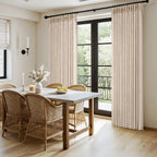 MIULEE Pinch Pleated Linen Curtains 90 Inches Long Sand Beige with Hooks