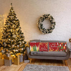 ONFAON Christmas Decorations - Christmas Pillow Covers 18 x 18 Inches Set of 4,Xmas Tree Throw Pillow Cases Winter Holiday Decor for Sofa Living Room