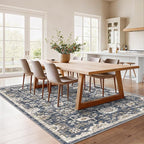 AMADA HOMEFURNISHING 5x7 Area Rugs, Washable Living Room Rug Low-Profile with Non-Slip Backing & Durable Edge Binding, Vintage 5x7 Rugs for Living Room, Bedroom, Dining Room