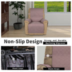 Easy-Going Reversible Couch Cover, Recliner 22 in, Pink/Beige