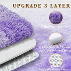 Small Rug Throw Rugs for Bedroom, Mini Area Rug, Fluffy Purple Carpet, Affordable Door Entryway Indoor Inside Front Entrance Dog 2x3 Mat, Home Decor Aesthetic(2 x 3, Purple Starry)