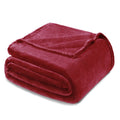 Exclusivo Mezcla Soft Fleece Blanket Twin Size for Bed, Deep Red
