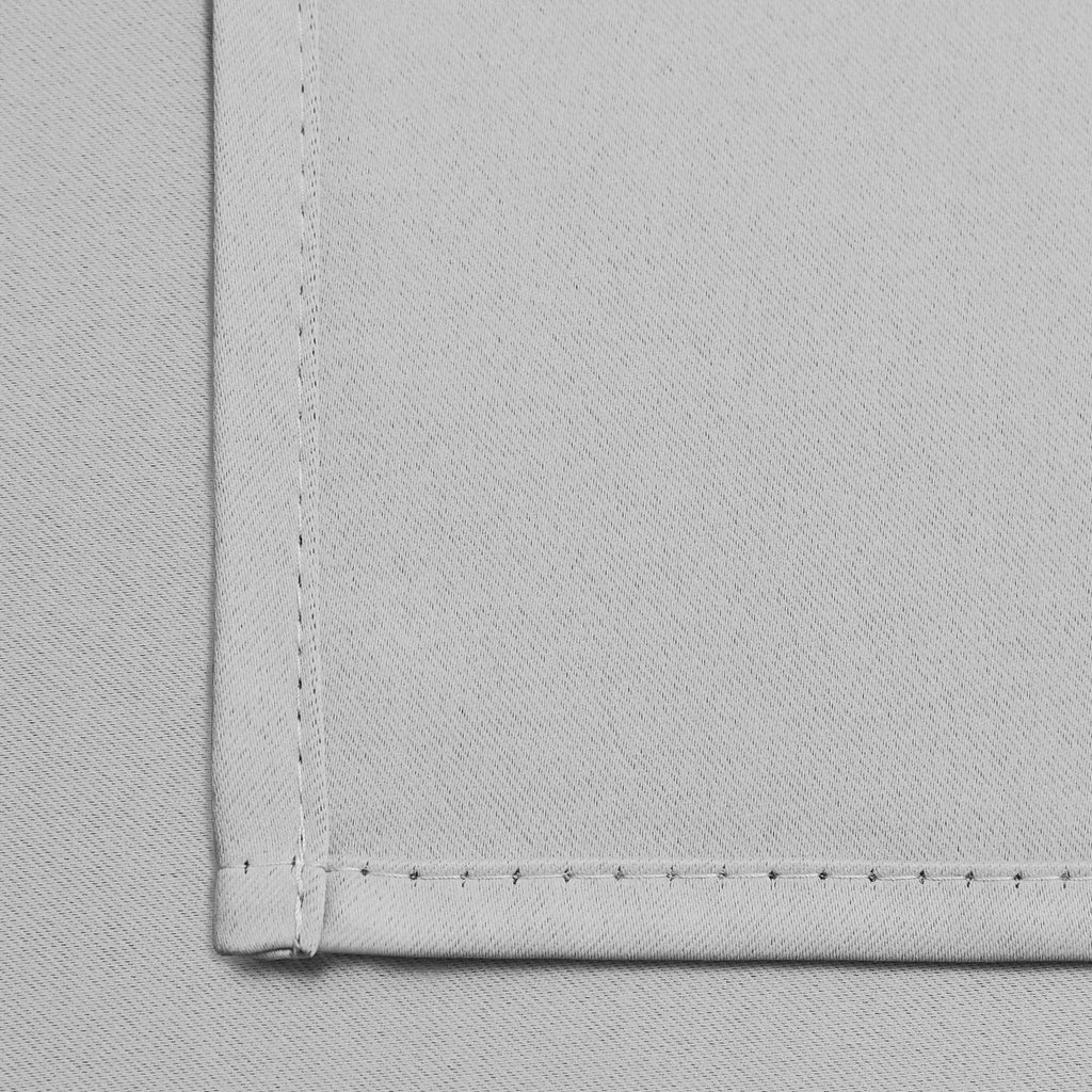 Yakamok Blackout Curtains 38x72 inch Light Grey Thermal Drapes-Bedroom