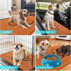 OLANLY Dog Door Mat for Muddy Paws 36x24, Paw Print Design, Absorbs Moisture and Dirt, Absorbent Non-Slip Washable Doormat, Quick Dry Chenille Mud Mat for Dogs, Entry Indoor Entryway Carpet, Clay
