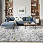 Toneed Washable 5x7 Area Rug with Non-Slip Backing for Living Room