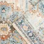 Washable Runner Rug 3x20 - Hallway Runner Rug Kitchen Rugs and Mats Non Skid Washable Waterproof Carpet Runner for Living Room Bedroom Bathroom (Blue, 3X20)